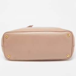 Prada Old Rose Saffiano Leather Medium Galleria Double Zip Tote