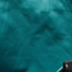 Pre Owned Prada Black/Teal Blue Nappa Antique Leather Reversible Tote