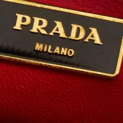 Pre Owned Prada Black Leather Zip Satchel