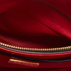 Pre Owned Prada Black Leather Zip Satchel