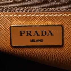 Pre Owned Prada Brown Saffiano Lux Leather Medium Promenade Satchel