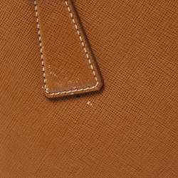 Pre Owned Prada Brown Saffiano Lux Leather Medium Promenade Satchel