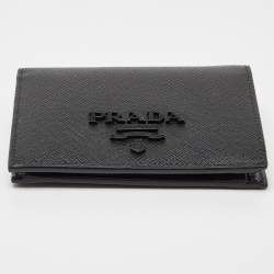 Prada Black Saffiano Leather Bifold Card Case