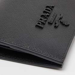 Prada Black Saffiano Leather Bifold Card Case