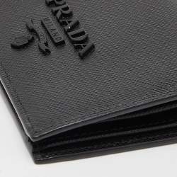 Prada Black Saffiano Leather Bifold Card Case