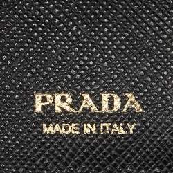 Prada Black Saffiano Leather Bifold Card Case