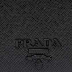 Prada Black Saffiano Leather Bifold Card Case