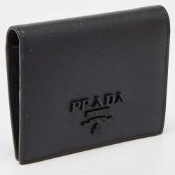 Prada Black Saffiano Leather Bifold Card Case