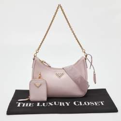 Prada Pink Leather Re-Edition 2005 Baguette Bag
