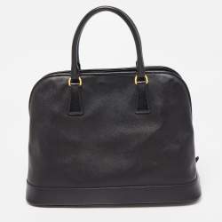 مملوكة مسبقًا Prada Black Saffiano Lux Leather Large Promenade Satchel