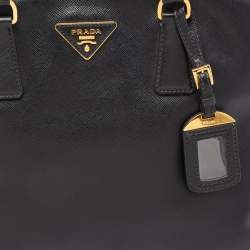 مملوكة مسبقًا Prada Black Saffiano Lux Leather Large Promenade Satchel