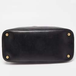 مملوكة مسبقًا Prada Black Saffiano Lux Leather Large Promenade Satchel