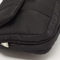 Prada Black Quilted Nylon Bomber Chain Shoulder Bag