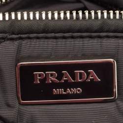 Prada Black Quilted Nylon Bomber Chain Shoulder Bag