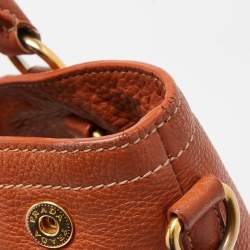 Pre Owned Prada Rust Vitello Daino Leather Sacca 2 Manici Hobo