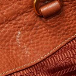 Pre Owned Prada Rust Vitello Daino Leather Sacca 2 Manici Hobo