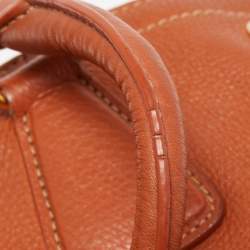 Pre Owned Prada Rust Vitello Daino Leather Sacca 2 Manici Hobo