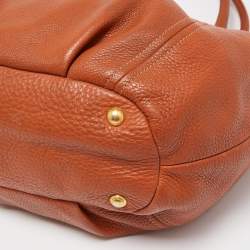 Pre Owned Prada Rust Vitello Daino Leather Sacca 2 Manici Hobo
