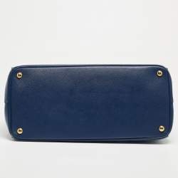 Pre Owned Prada Blue Saffiano Leather Large Gardener's Tote