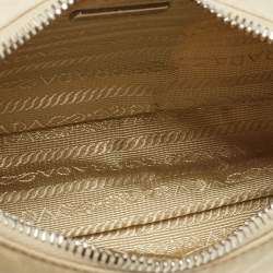 Prada Beige Nylon and Leather Re-Edition 2005 Baguette Bag
