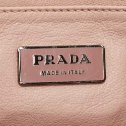 Pre Owned Prada Brown Leather Rhinestones Embellished Flap Bag