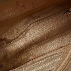 Pre Owned Prada Beige Tessuto Nylon Re-Edition 2000 Shoulder Bag