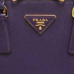 Prada Purple Saffiano Lux Leather Medium Promenade Satchel