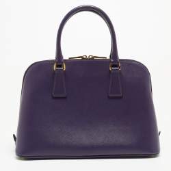 Prada Purple Saffiano Lux Leather Medium Promenade Satchel