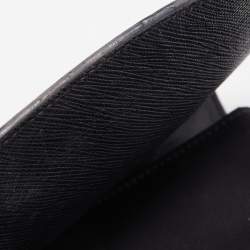 Pre Owned Prada Black Saffiano Leather and Nylon Logo Flap Shoulder Bag