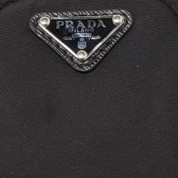 Pre Owned Prada Black Nylon and Leather Mini Re-Nylon Pouch