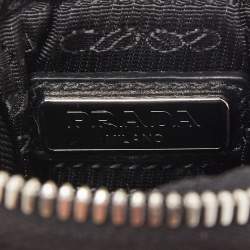 Pre Owned Prada Black Nylon and Leather Mini Re-Nylon Pouch