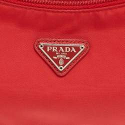 Prada Red Nylon Re-Edition 2000 Baguette Bag