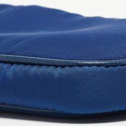 Prada Blue Nylon and Leather Phone Crossbdoy Bag