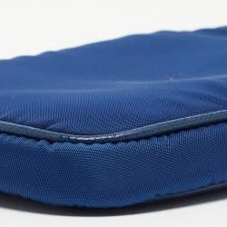 Prada Blue Nylon and Leather Phone Crossbdoy Bag
