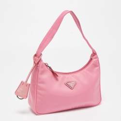 مملوكة مسبقًا Prada Pink Nylon Re-Edition 2000 Baguette Bag