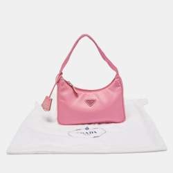 مملوكة مسبقًا Prada Pink Nylon Re-Edition 2000 Baguette Bag
