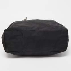 Pre Owned Prada Black Nylon Voodoo Doll Charm Tote