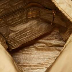 Pre Owned Prada Beige/Tan Nylon and Leather Tote