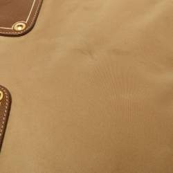 Pre Owned Prada Beige/Tan Nylon and Leather Tote