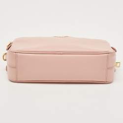 Pre Owned Prada Pink Saffiano Lux Leather Camera Crossbody Bag