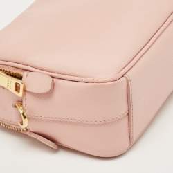 Pre Owned Prada Pink Saffiano Lux Leather Camera Crossbody Bag