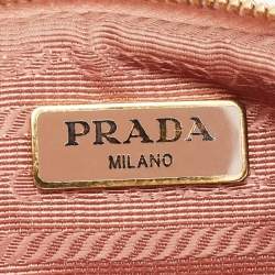Pre Owned Prada Pink Saffiano Lux Leather Camera Crossbody Bag