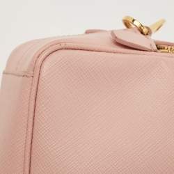 Pre Owned Prada Pink Saffiano Lux Leather Camera Crossbody Bag