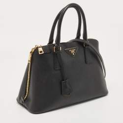 Pre Owned Prada Black Saffiano Leather Promenade Satchel