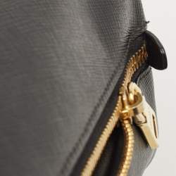 Pre Owned Prada Black Saffiano Leather Promenade Satchel