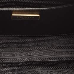 Pre Owned Prada Black Saffiano Leather Promenade Satchel
