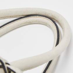 Prada White Vitello Daino Leather Satchel