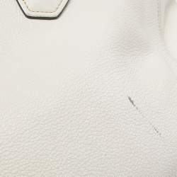 Prada White Vitello Daino Leather Satchel