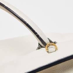 Prada White Vitello Daino Leather Satchel