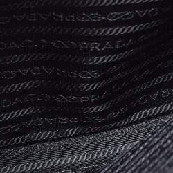 Pre Owned Prada Green Two Tone Saffiano Lux Leather Medium Double Zip Tote